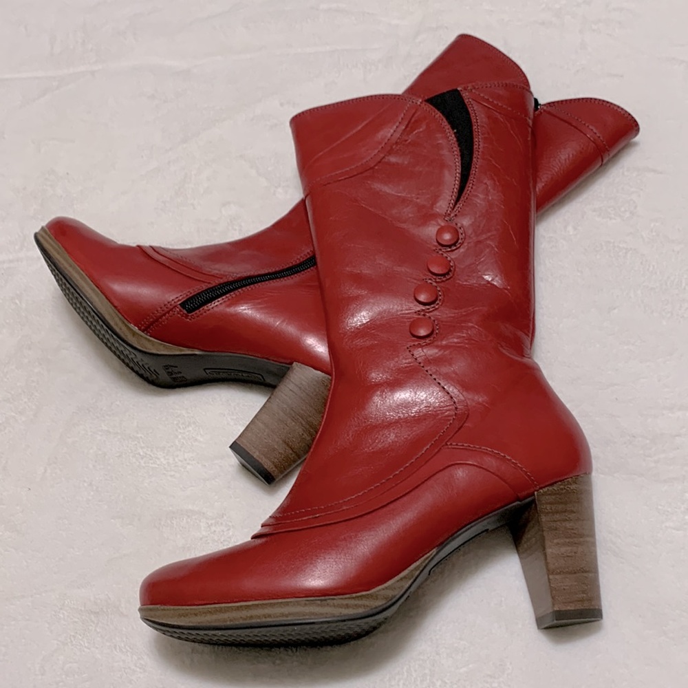 Red tall boots sexy Softwaves EU38 US7